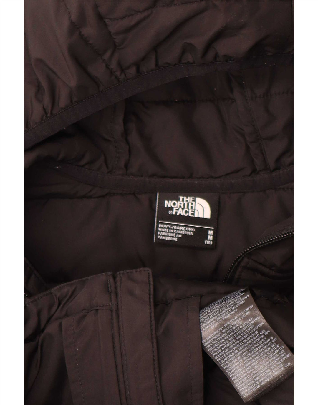 Wyściełana kurtka chłopięca z kapturem The North Face 9-10 lat, średni czarny poliester