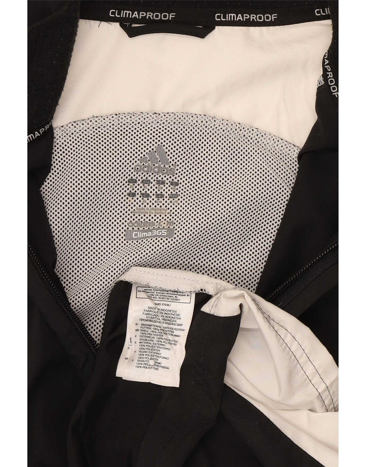 Adidas Męska kurtka przeciwdeszczowa Clima 365 UK 42 XL Czarny poliester z blokami kolorów