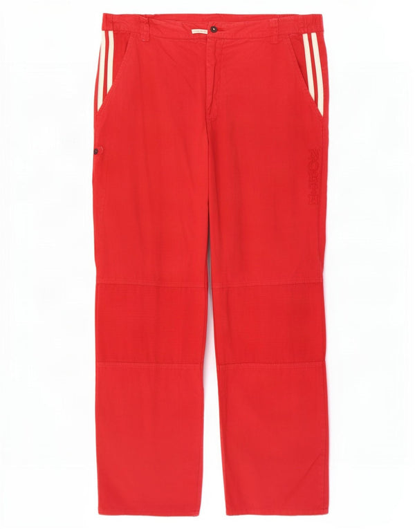 Męskie proste spodnie chino North Sails IT 52 XL W36 L33 Czerwone bawełniane