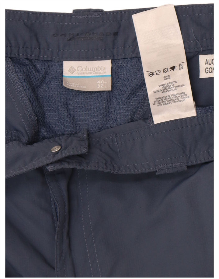 Męskie spodnie turystyczne Columbia W40 L32 Niebieski nylon