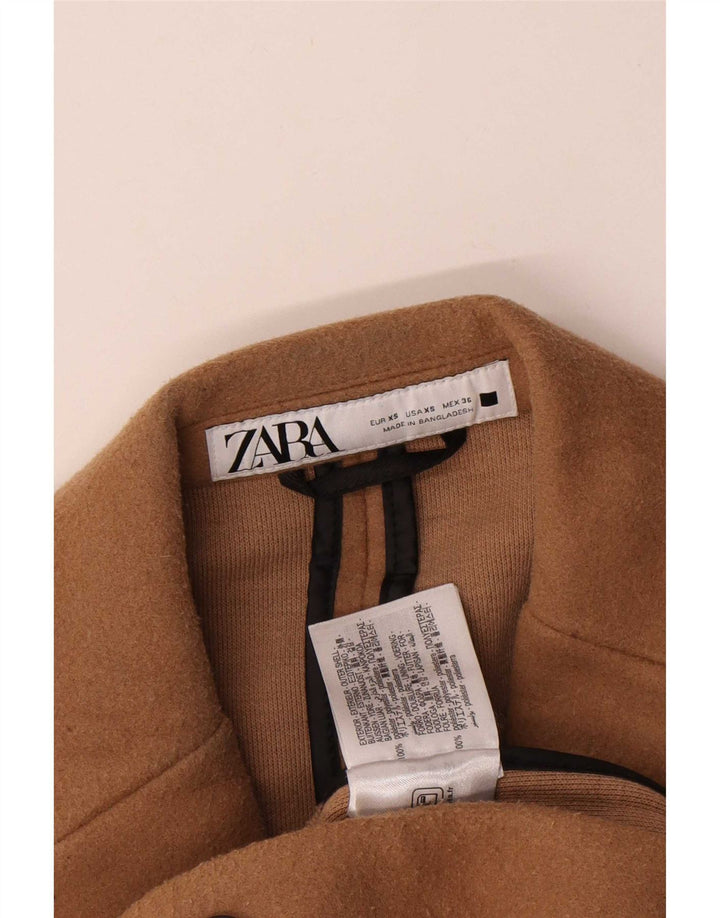 Męski płaszcz oversize Zara UK 34 XS, beżowy poliester