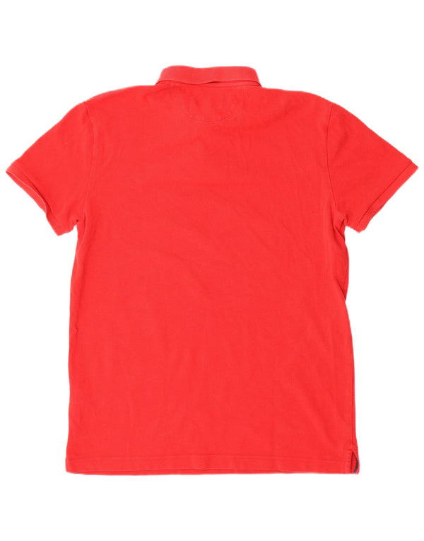 Męska koszulka polo Hackett o klasycznym kroju, średnia czerwona, bawełniana