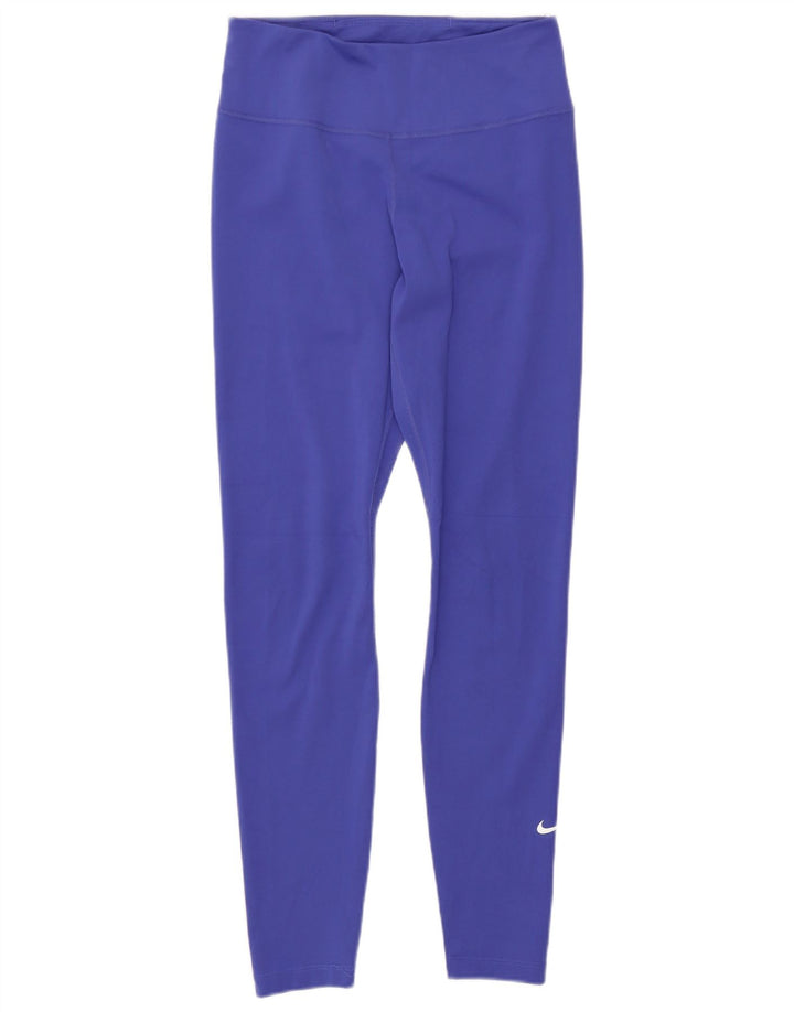 Damskie legginsy Nike Dri Fit UK 8, małe, niebieskie, poliestrowe