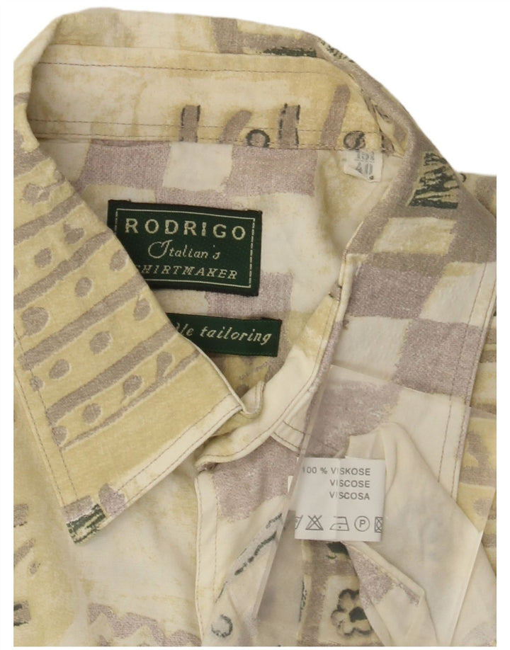 Koszula męska z krótkim rękawem Rodrigo, rozmiar 40 15 1/2, średni patchwork khaki