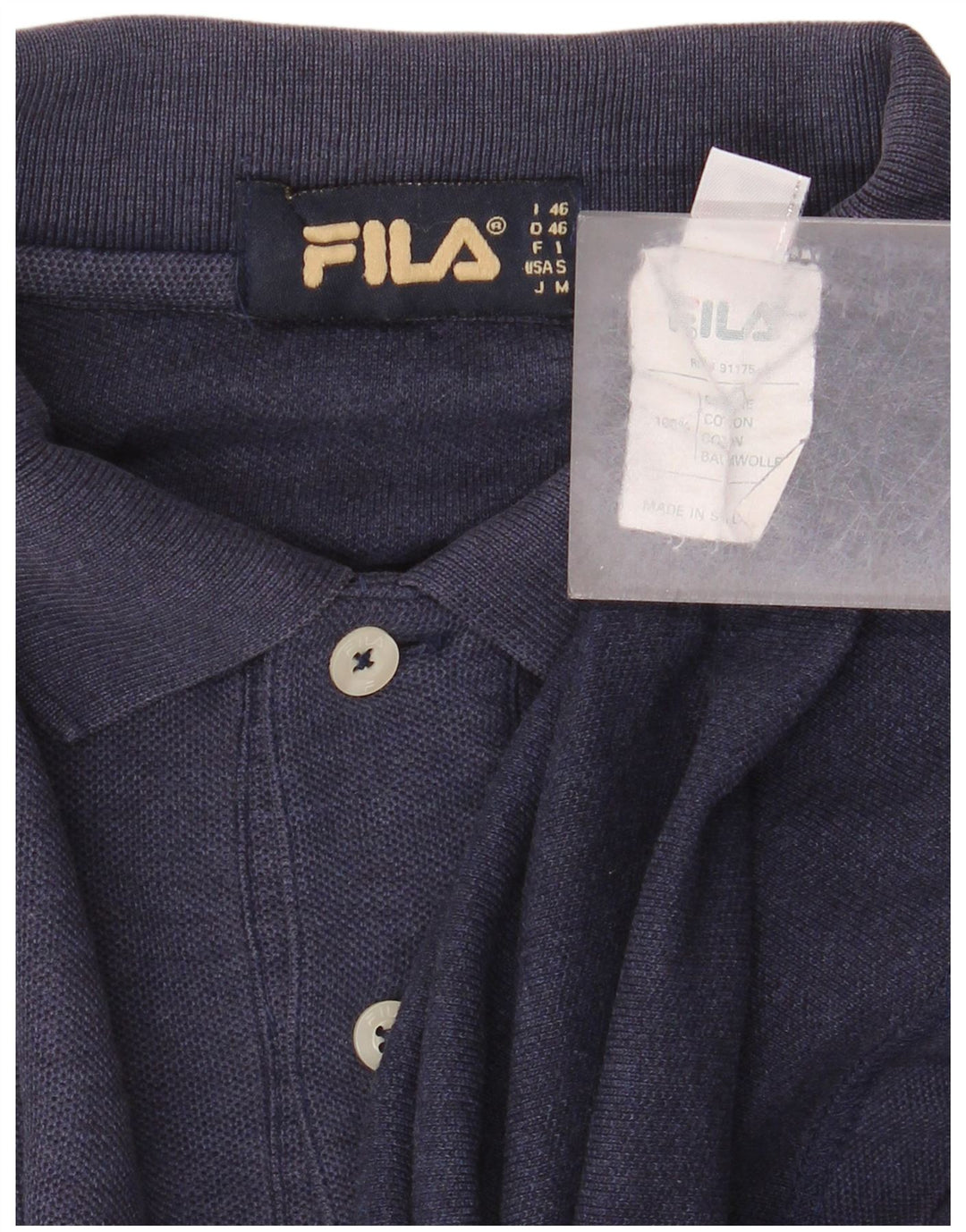 Męska koszulka polo Fila IT 46, mała, granatowa, bawełniana