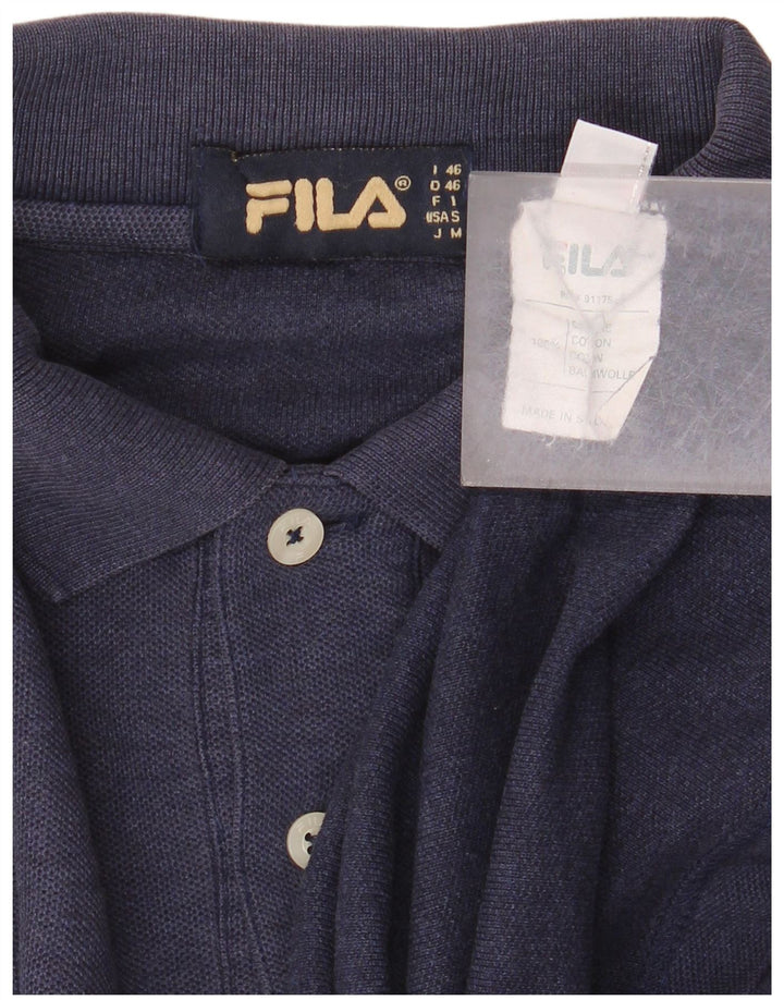 Męska koszulka polo Fila IT 46, mała, granatowa, bawełniana