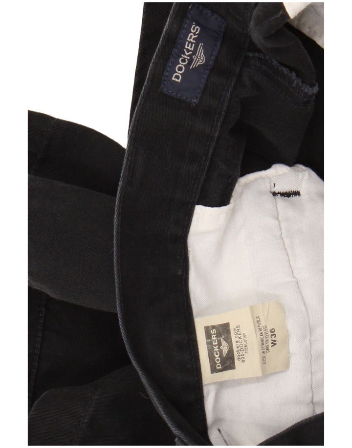 Męskie szorty Chino DOCKERS W36, duże, czarne, bawełniane