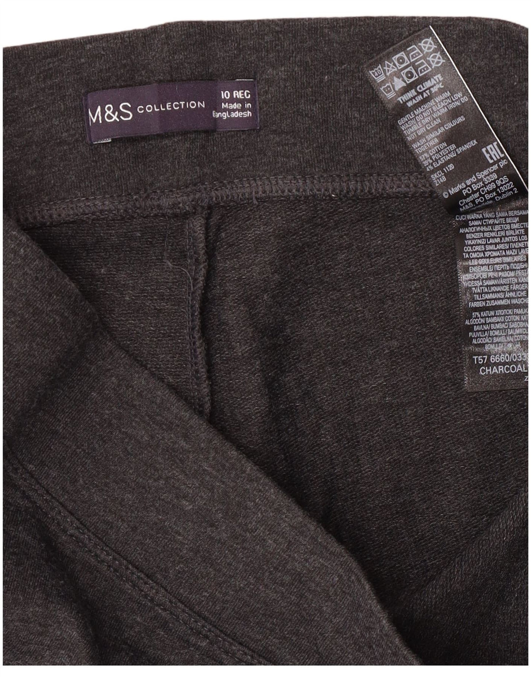 Damskie spodnie dresowe Marks & Spencer UK 10, małe, szare, bawełniane