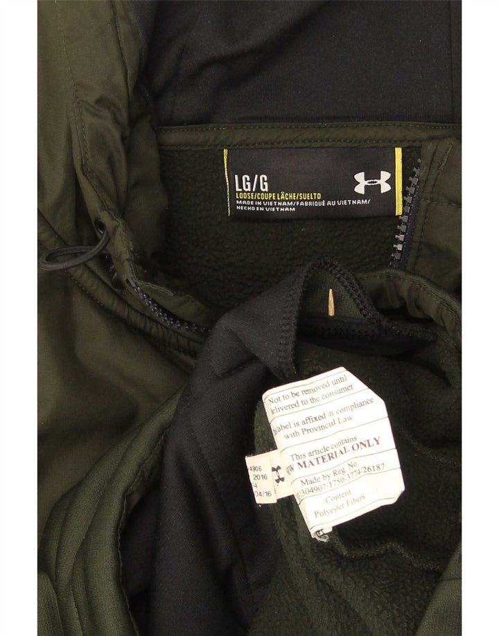 Męska kurtka dresowa Under Armour Parka z kapturem, duża, zielona