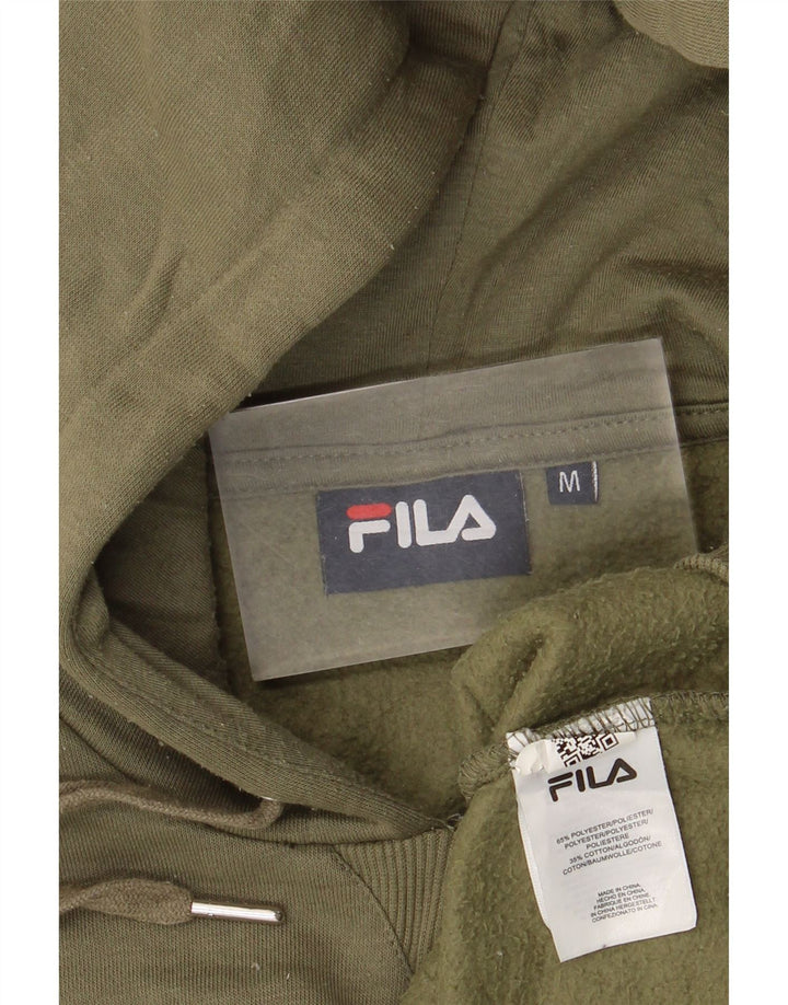 Damski sweter oversize z kapturem Fila UK 14, średni, khaki, poliester