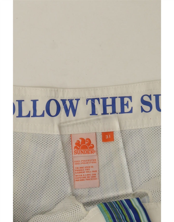 SUNDEK Mens Swimming Shorts Medium  Multicoloured Striped Polyester
