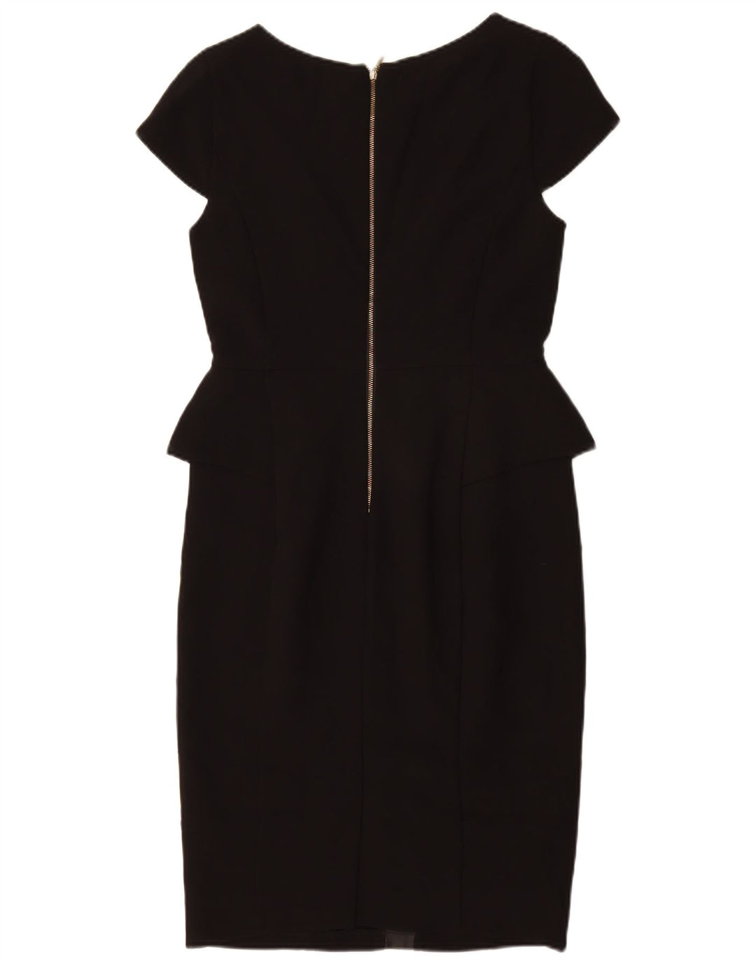 MARKS & SPENCER Damska sukienka peplum z autografem UK 10, mała, czarna, poliester
