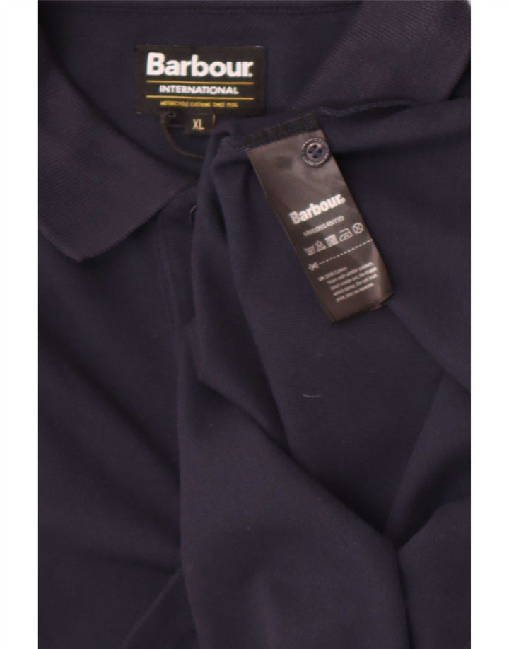 Męska koszulka polo Barbour XL, granatowa, bawełniana