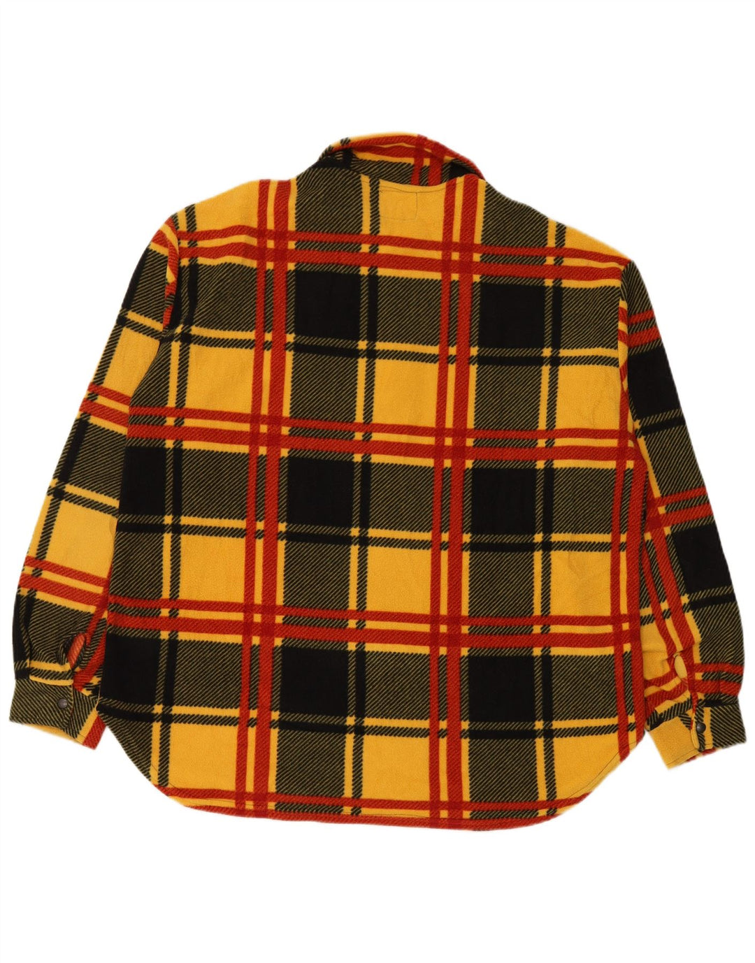 Męska koszula wierzchnia VINTAGE z polaru, duża, wielobarwna, poliestrowa krata