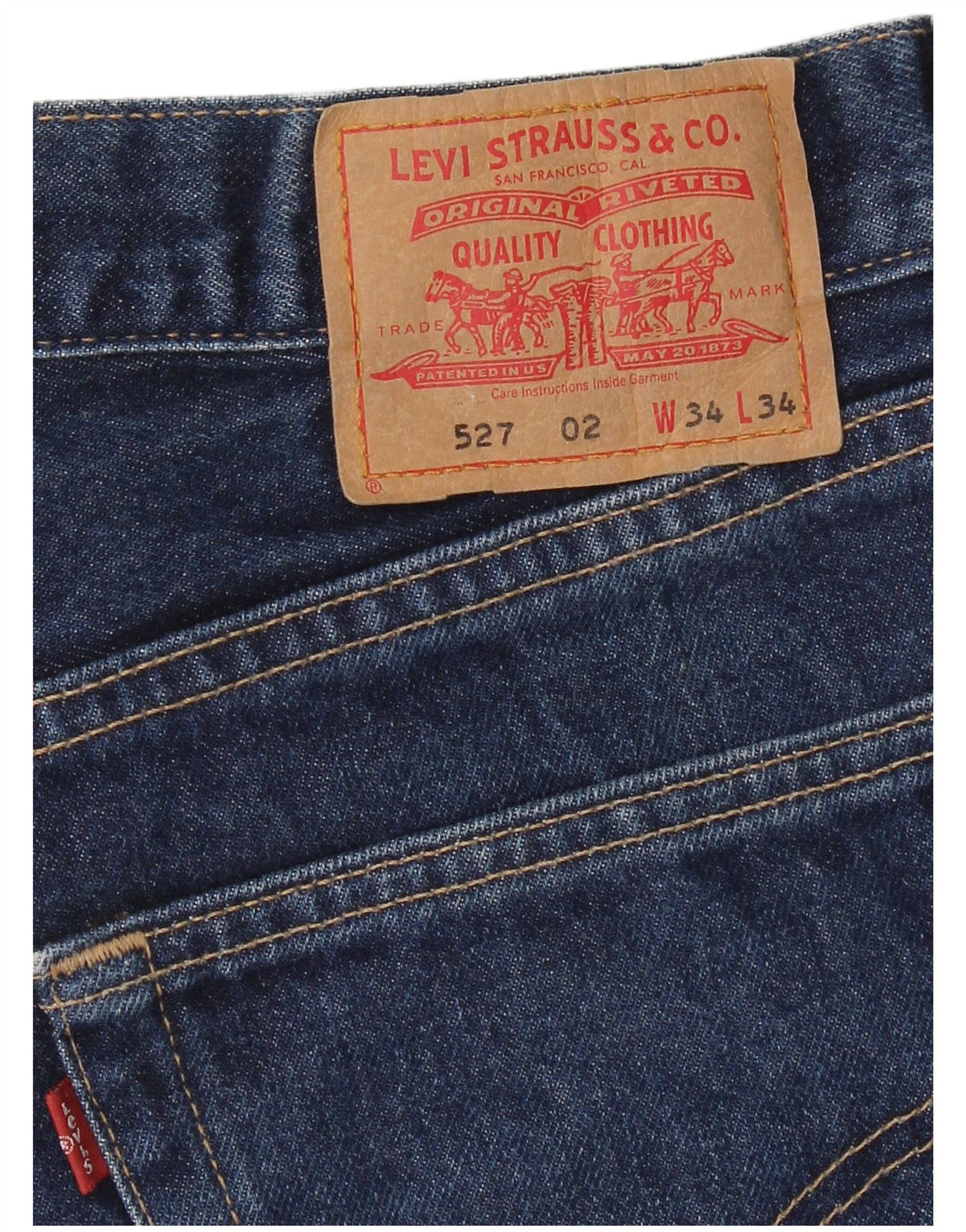 Męskie jeansy Levi's 527 Bootcut W34 L34 granatowe