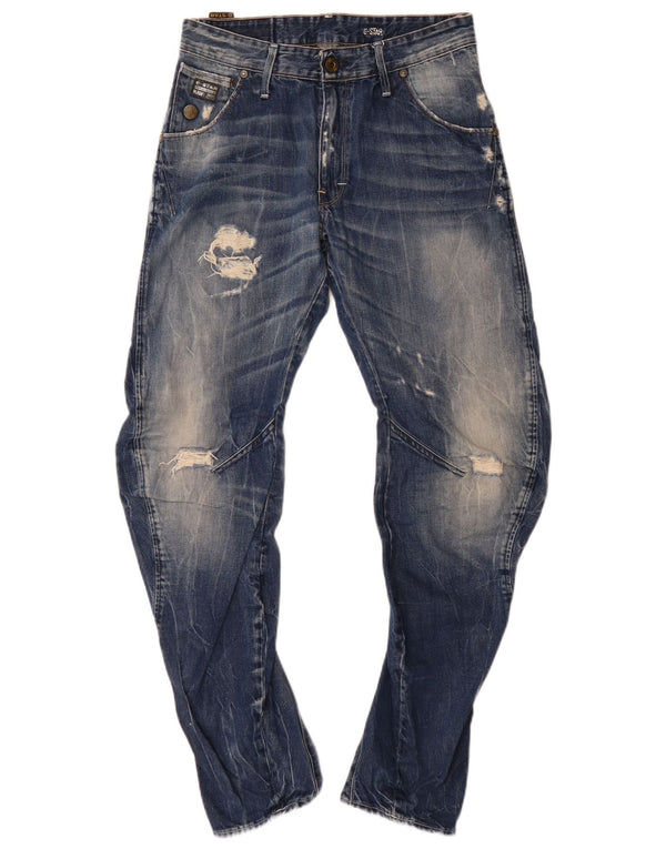 Męskie jeansy G-Star Arc Distressed o luźnym kroju, zwężane W30 L32, niebieska bawełna