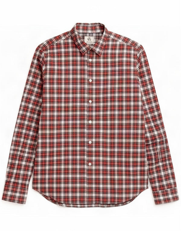 Paul Smith Męska koszula slim fit XL w czerwoną kratę, bawełniana