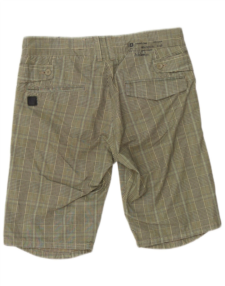 Męskie spodenki chino Jack & Jones, średnie W32, khaki, bawełniana krata