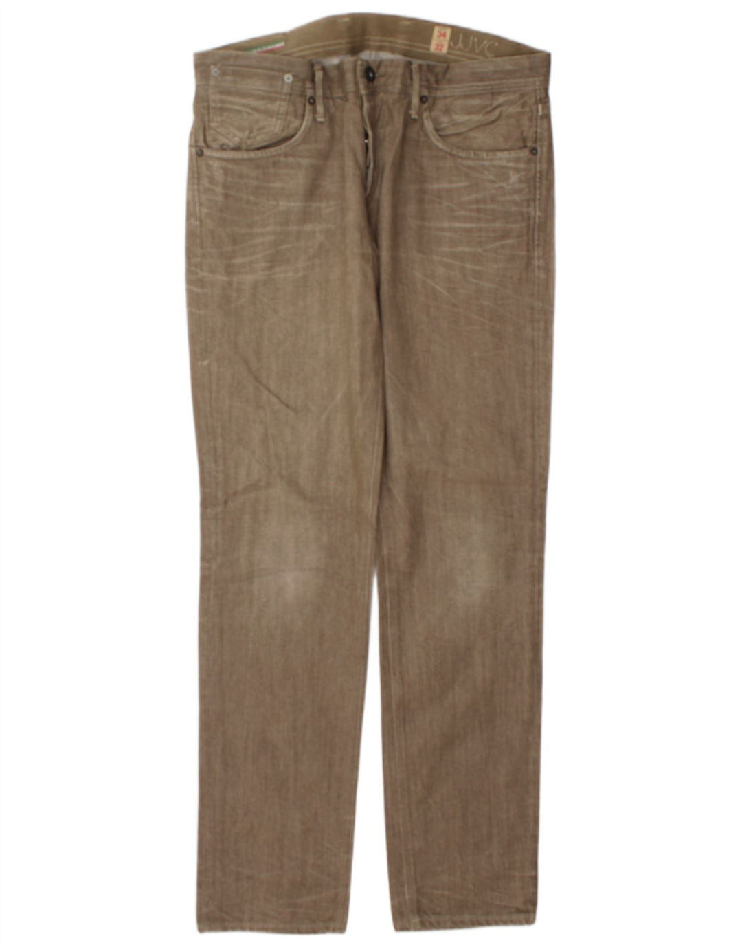 Męskie proste dżinsy Jack & Jones W34 L32, bawełna khaki