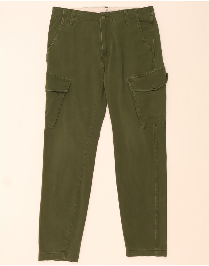 Męskie spodnie cargo Levi's W31 L30 Zielona bawełna