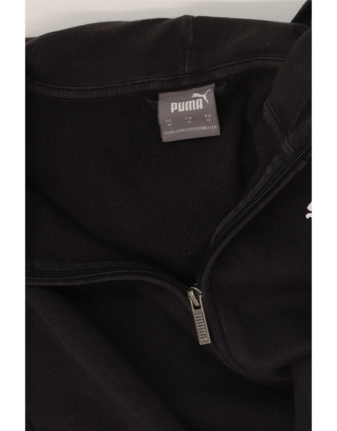 Damski sweter Puma z kapturem i zamkiem błyskawicznym UK 14, średni czarny