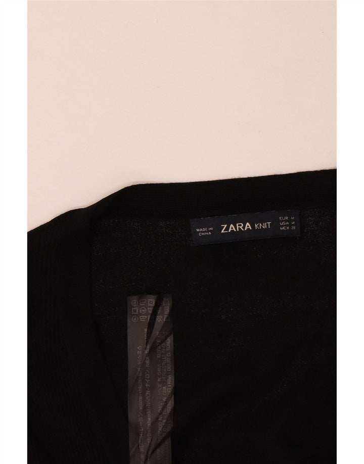 Sweter damski Zara UK 12, średni czarny, wiskoza