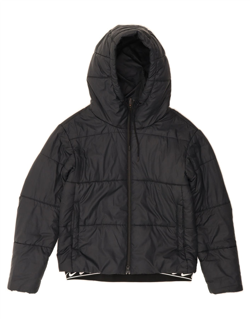 NIKE Mens Hooded Padded Jacket UK 36 Small Navy Blue Polyester Vintage Nike and Second-Hand Nike from Messina Hembry 