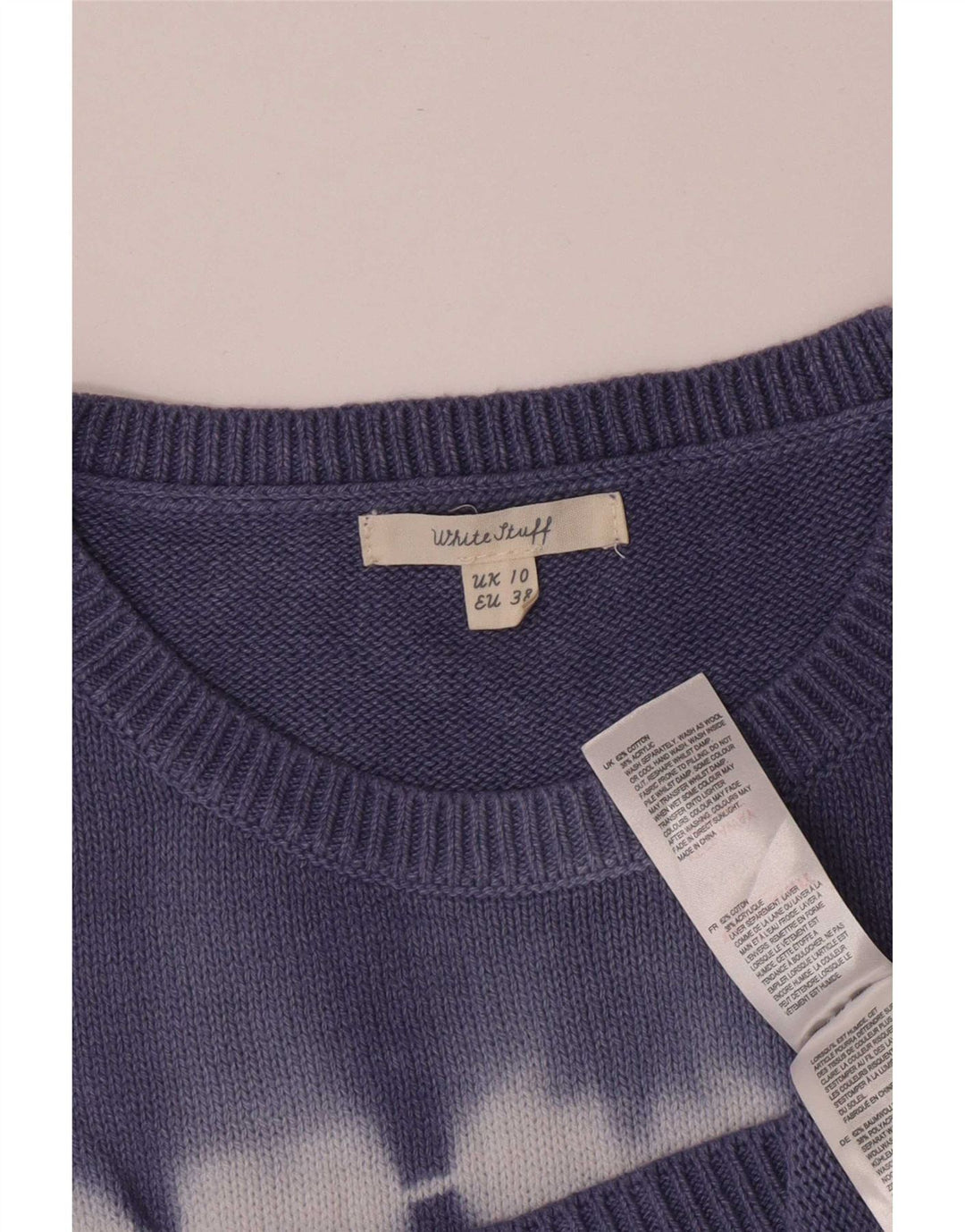 Bezrękawnik damski White Stuff UK 10 Small Blue Tie Dye Cotton