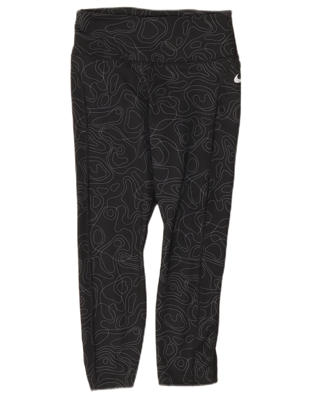 Damskie legginsy Nike Dri Fit Capri UK 8 Małe czarne geometryczne