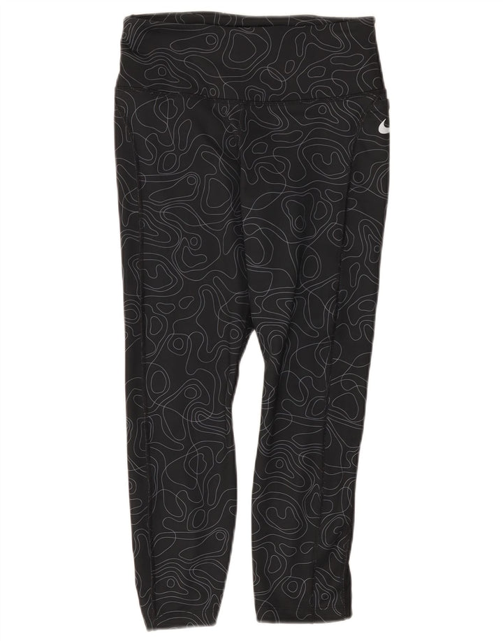 Damskie legginsy Nike Dri Fit Capri UK 8 Małe czarne geometryczne