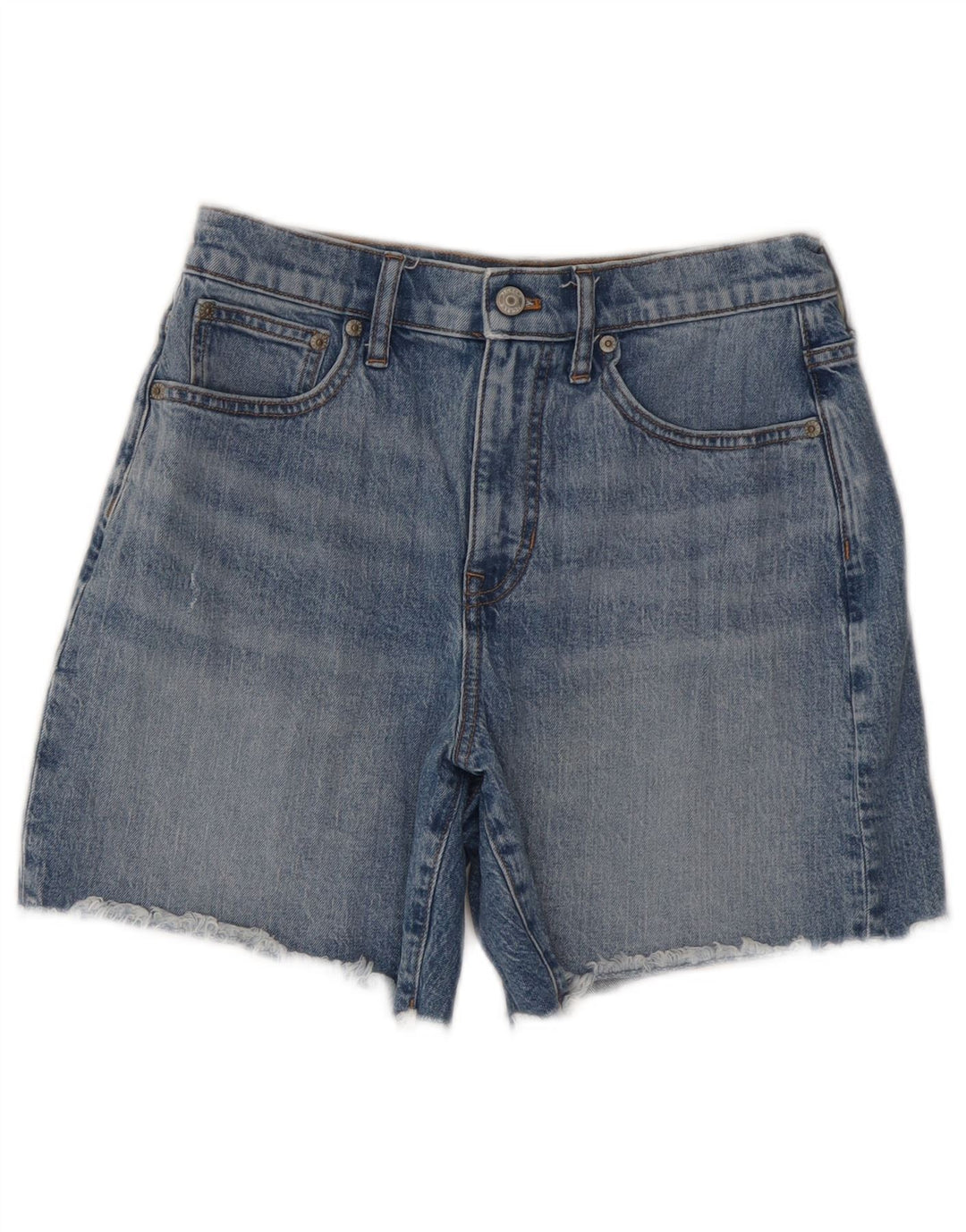 Damskie spodenki jeansowe J. CREW ze średnim stanem W27, małe, niebieskie, bawełniane