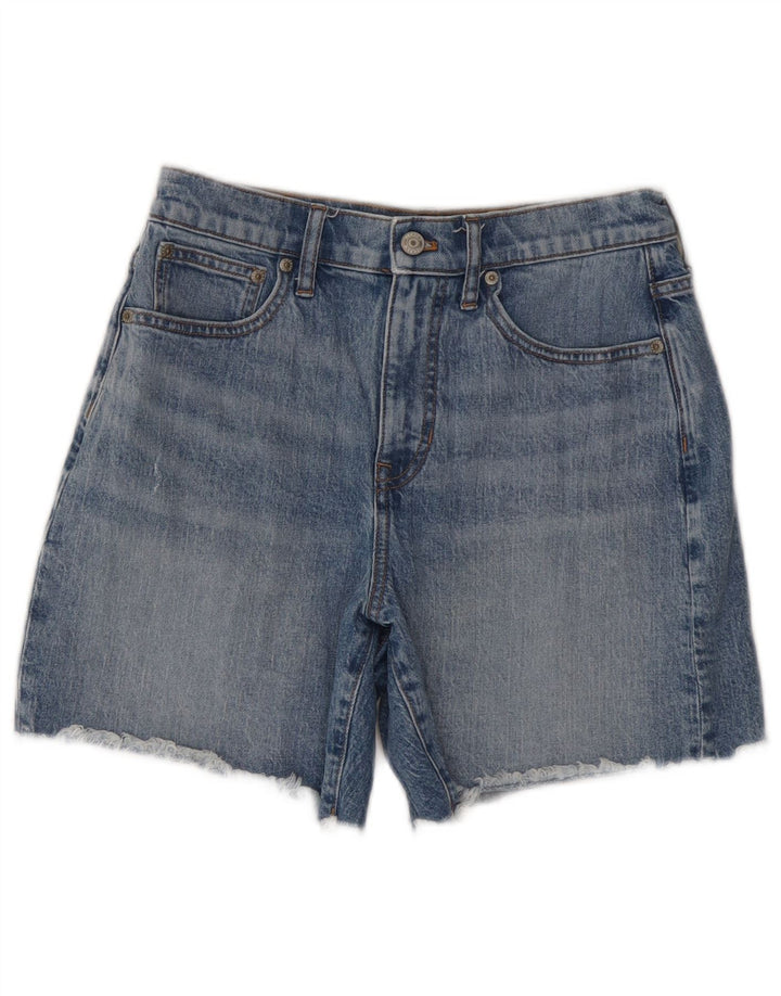 Damskie spodenki jeansowe J. CREW ze średnim stanem W27, małe, niebieskie, bawełniane