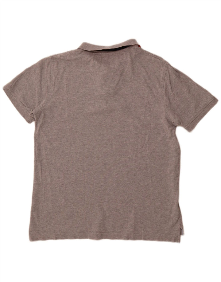 Męska koszulka polo slim fit TOMMY HILFIGER XL, szara bawełna