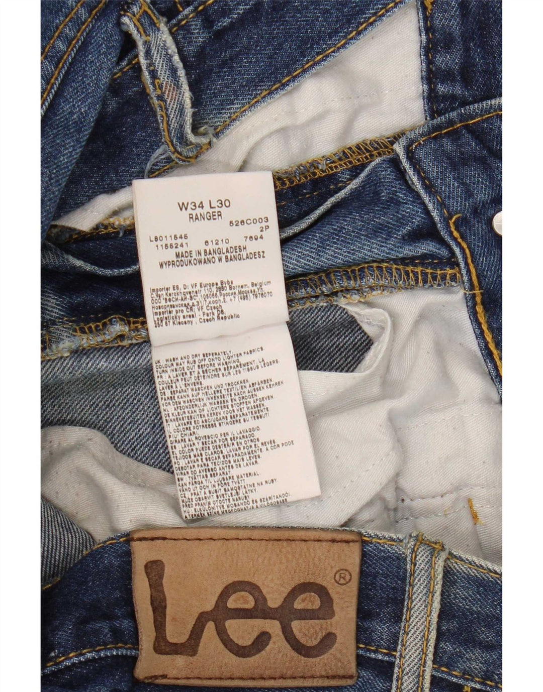 Męskie jeansy Lee Ranger Bootcut W34 L30, niebieskie, bawełniane