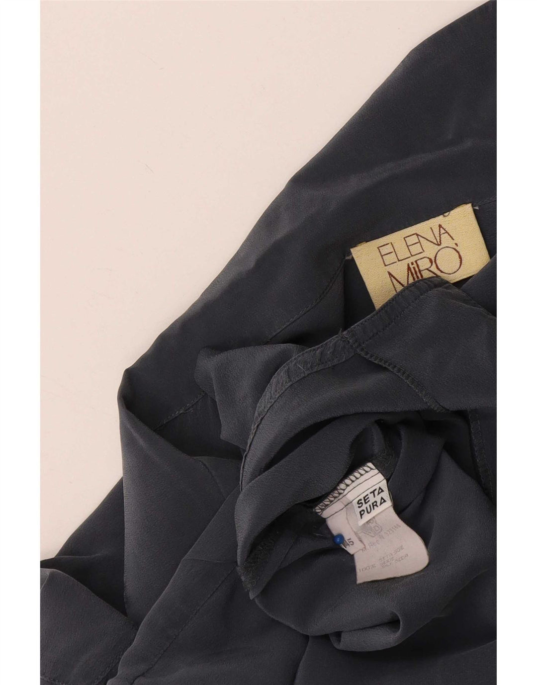 Damska sukienka koszulowa oversize ELENA MIRO IT 45, duża, szara, jedwabna