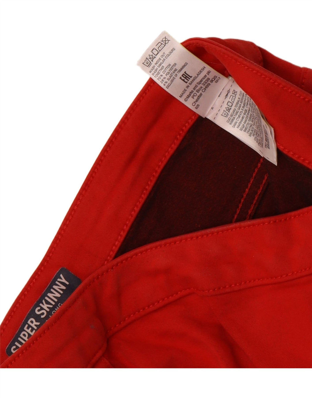Damskie spodnie codzienne Marks & Spencer UK 14 Medium W30 L31 Czerwone