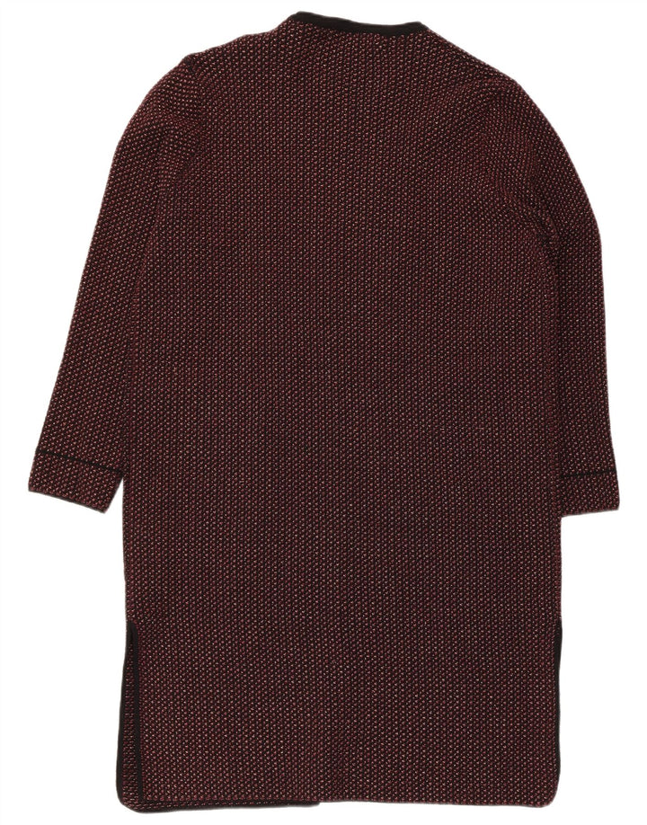 Damski sweter z długim rękawem Zara, UK 14, średni czerwony, geometryczny