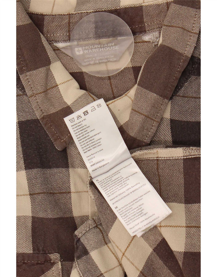 Męska koszula flanelowa Mountain Warehouse 2XL, bawełniana w brązową kratkę