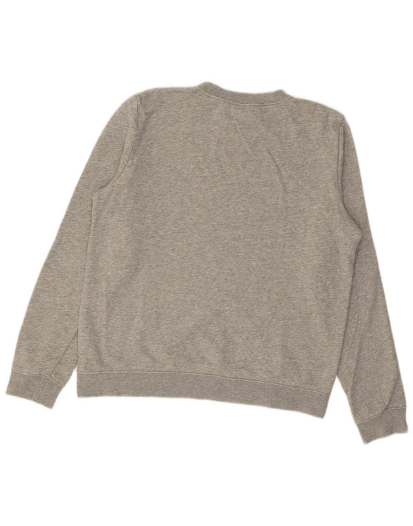 Męski sweter NIKE, mały, szary, bawełniany