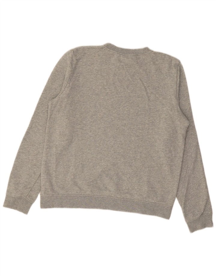 Męski sweter NIKE, mały, szary, bawełniany