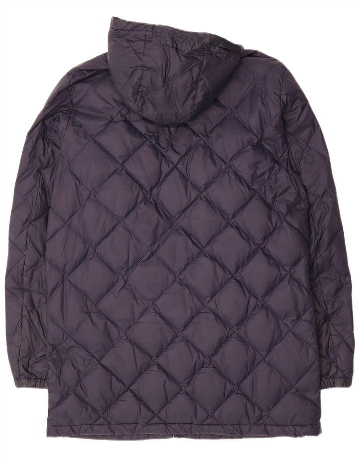 MASSIMO DUTTI Damski ocieplany płaszcz z kapturem UK 16, duży, granatowy, poliamid