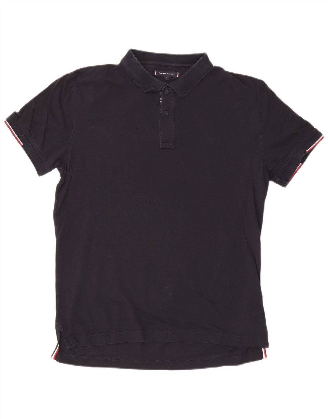 Męska koszulka polo Tommy Hilfiger o regularnym kroju, średnia, granatowa, bawełniana