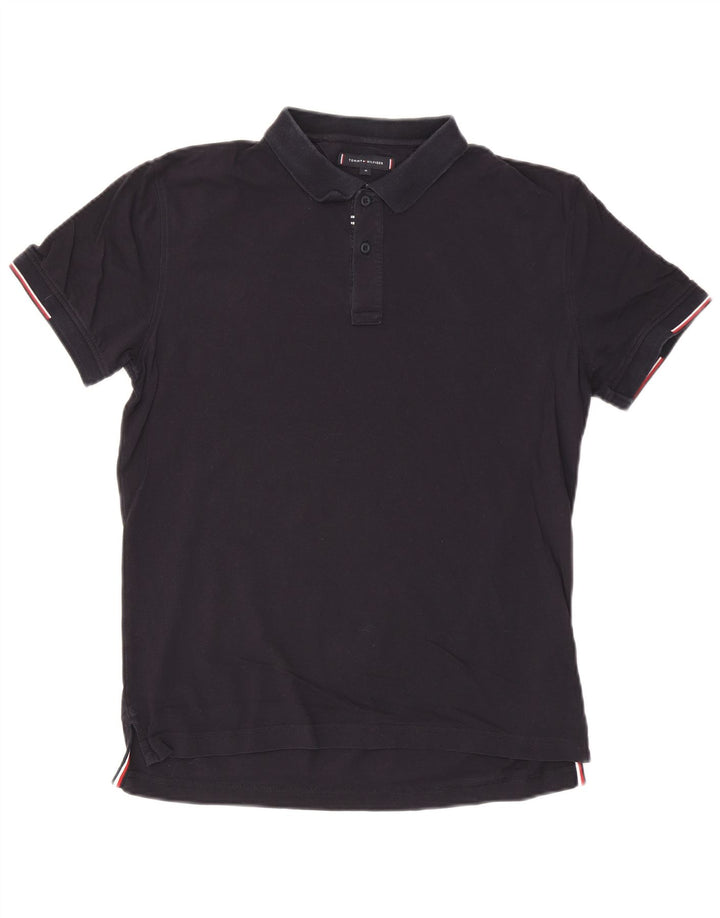 Męska koszulka polo Tommy Hilfiger o regularnym kroju, średnia, granatowa, bawełniana