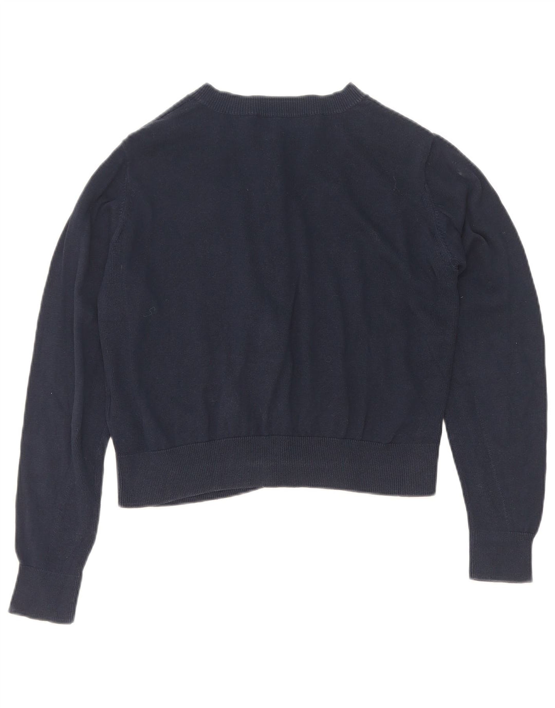 Marks & Spencer Damski sweter rozpinany UK 12, średni granatowy, bawełniany