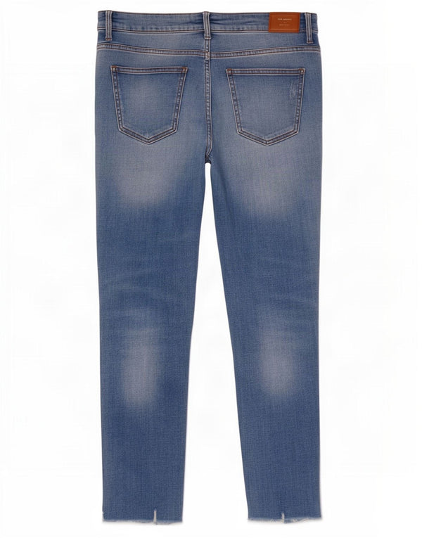Damskie jeansy Zara Crop Slim EU 38 Small W28 L25 Niebieskie