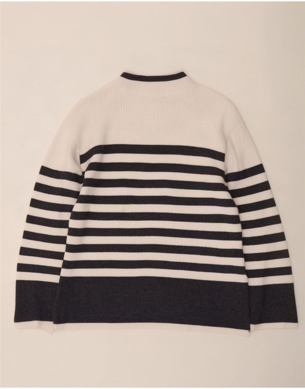 Marks & Spencer Damski sweter z golfem UK 14 Średni biały