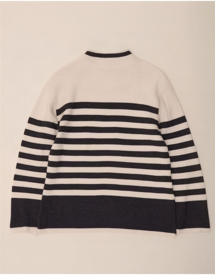 Marks & Spencer Damski sweter z golfem UK 14 Średni biały