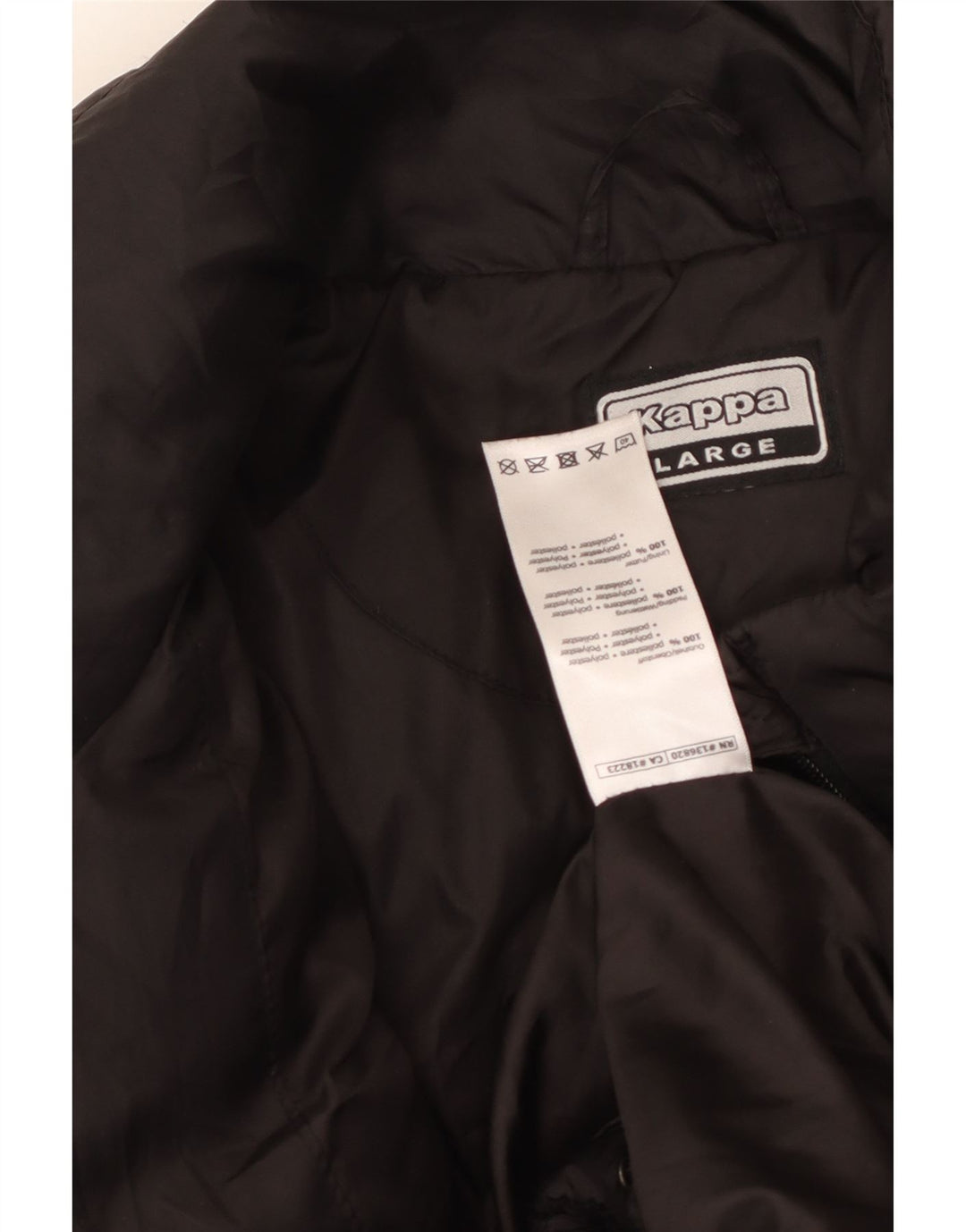 Męska ocieplana kurtka KAPPA UK 40, duża, czarna, poliester