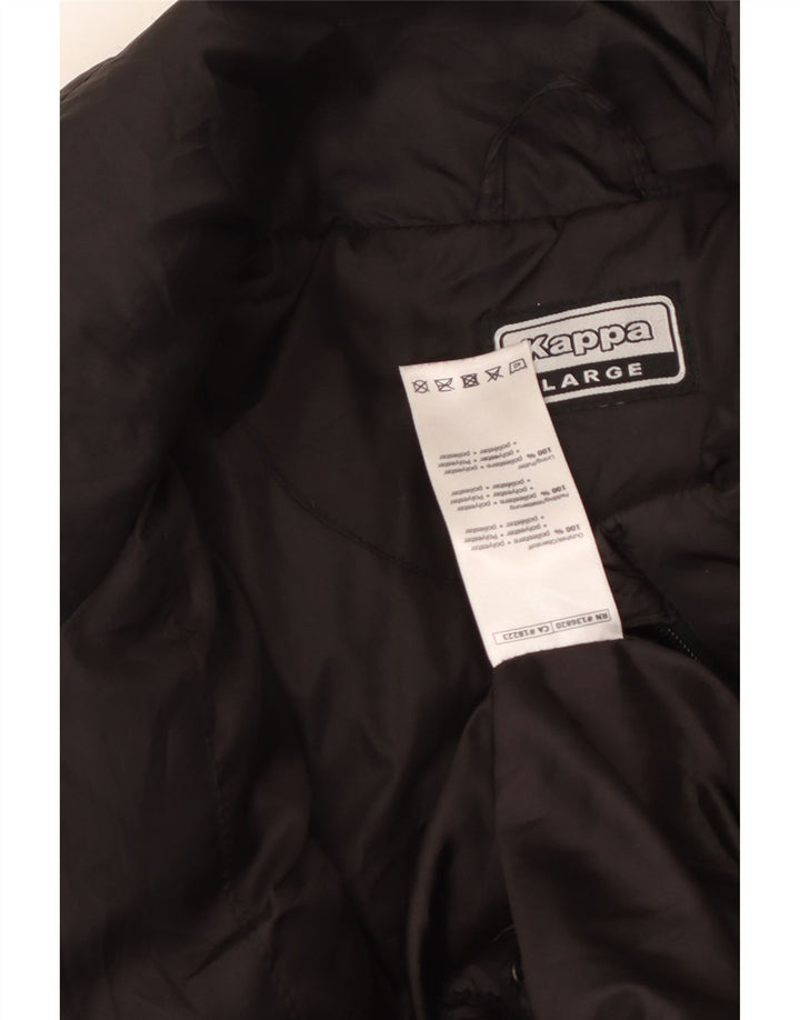 Męska ocieplana kurtka KAPPA UK 40, duża, czarna, poliester