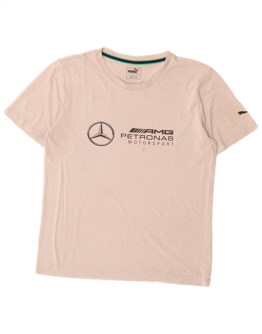 Męski T-shirt z grafiką PUMA, mały, szary, bawełniany